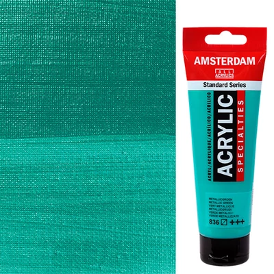 Talens Amsterdam akrilfesték, 120 ml - 836, metallic green