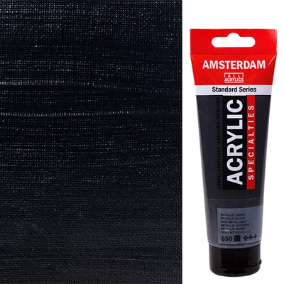 Talens Amsterdam akrilfesték, 120 ml - 850, metallic black