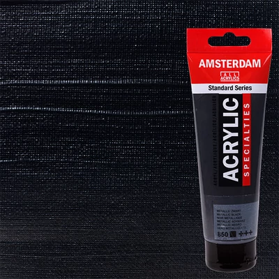Talens Amsterdam akrilfesték, 120 ml - 850, metallic black