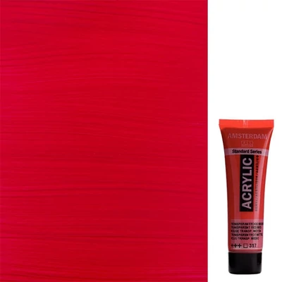 Talens Amsterdam akrilfesték, 20 ml - 317, transparent red medium