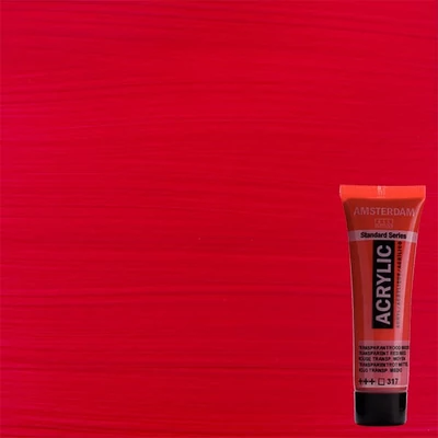 Talens Amsterdam akrilfesték, 20 ml - 317, transparent red medium