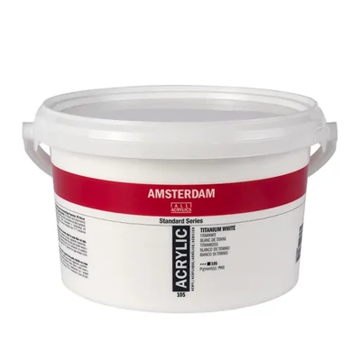 Talens Amsterdam akrilfesték, 2500 ml - 105, titanium white