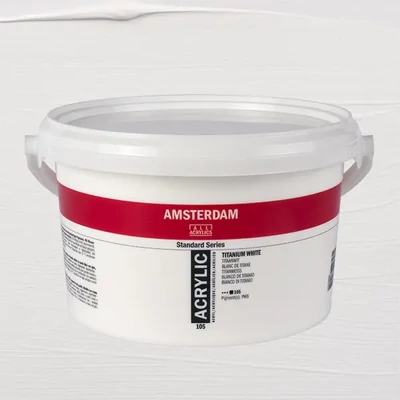 Talens Amsterdam akrilfesték, 2500 ml - 105, titanium white