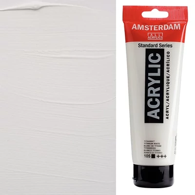Talens Amsterdam akrilfesték, 250 ml - 105, titanium white