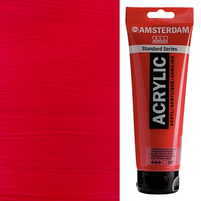 Talens Amsterdam akrilfesték, 250 ml - 317, transparent red medium