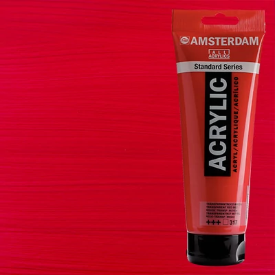 Talens Amsterdam akrilfesték, 250 ml - 317, transparent red medium