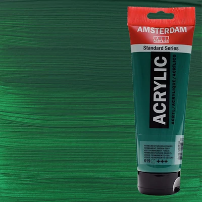 Talens Amsterdam akrilfesték, 250 ml - 619, permanent green deep