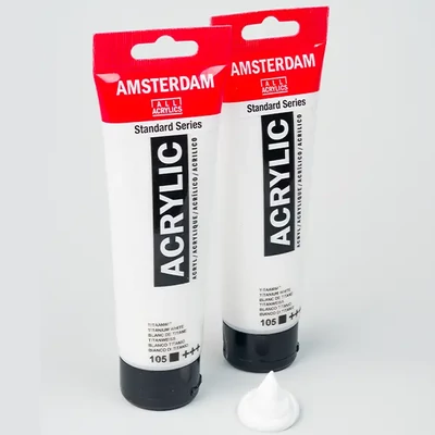 Talens Amsterdam akrilfesték, 2x120 ml, 105, titanium white