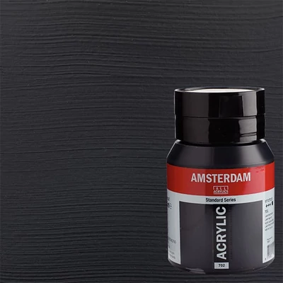 Talens Amsterdam akrilfesték, 500 ml - 702, lamp black