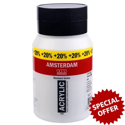 Talens Amsterdam akrilfesték, 600 ml - 105, titanium white
