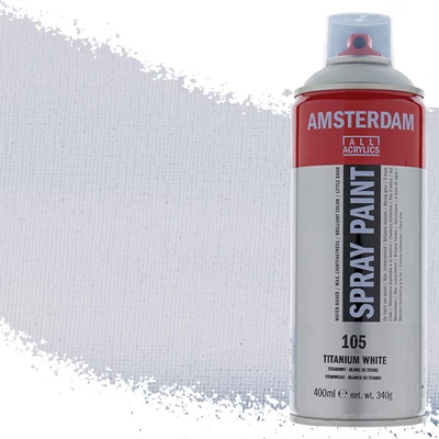 Talens Amsterdam vízbázisú akrilfesték spray, 400 ml - 105, titanium white