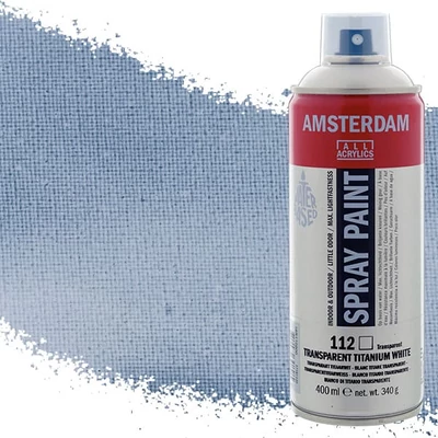 Talens Amsterdam vízbázisú akrilfesték spray, 400 ml - 112, transparent titanium white