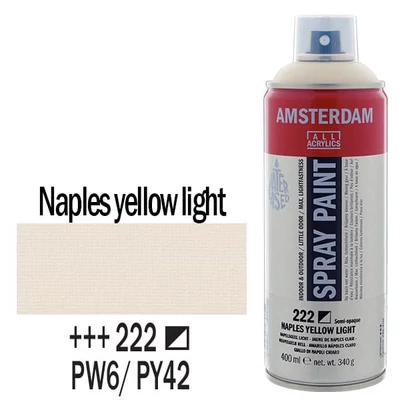 Talens Amsterdam vízbázisú akrilfesték spray, 400 ml - 222, naples yellow light