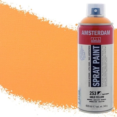 Talens Amsterdam vízbázisú akrilfesték spray, 400 ml - 253, gold yellow