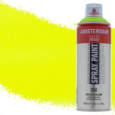 Talens Amsterdam vízbázisú akrilfesték spray, 400 ml - 256, reflex yellow