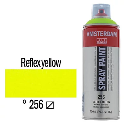 Talens Amsterdam vízbázisú akrilfesték spray, 400 ml - 256, reflex yellow