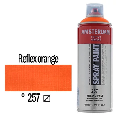 Talens Amsterdam vízbázisú akrilfesték spray, 400 ml - 257, reflex orange