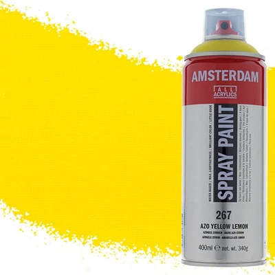 Talens Amsterdam vízbázisú akrilfesték spray, 400 ml - 267, azo yellow lemon