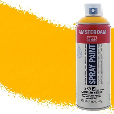 Talens Amsterdam vízbázisú akrilfesték spray, 400 ml - 269, azo yellow medium