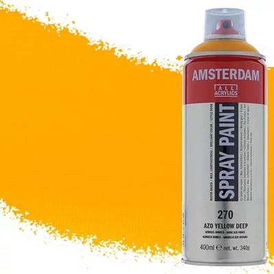 Talens Amsterdam vízbázisú akrilfesték spray, 400 ml - 270, azo yellow deep