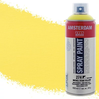 Talens Amsterdam vízbázisú akrilfesték spray, 400 ml - 274, nickel titanium yellow