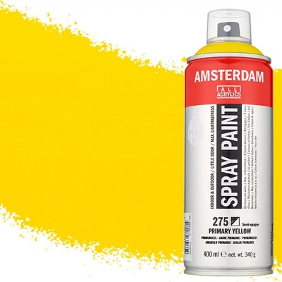 Talens Amsterdam vízbázisú akrilfesték spray, 400 ml - 275, primary yellow