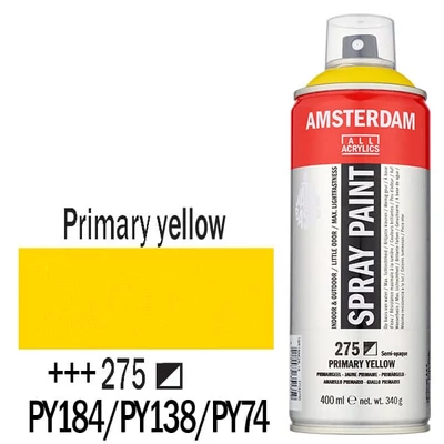 Talens Amsterdam vízbázisú akrilfesték spray, 400 ml - 275, primary yellow
