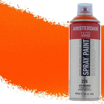 Talens Amsterdam vízbázisú akrilfesték spray, 400 ml - 276, azo orange