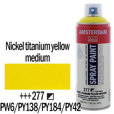 Talens Amsterdam vízbázisú akrilfesték spray, 400 ml - 277, nickel titanium yellow medium
