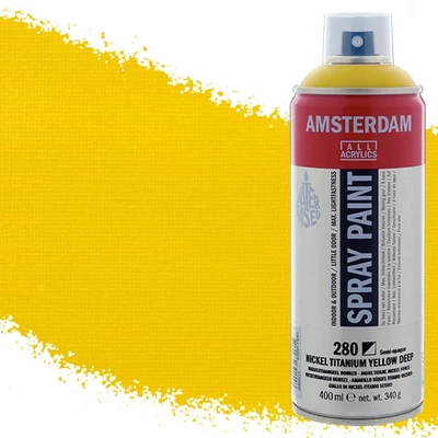 Talens Amsterdam vízbázisú akrilfesték spray, 400 ml - 280, nickel titanium yellow deep