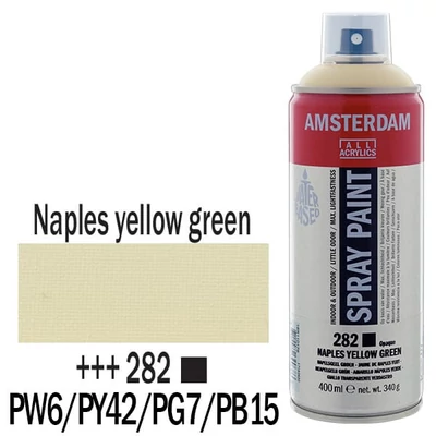 Talens Amsterdam vízbázisú akrilfesték spray, 400 ml - 282, naples yellow green
