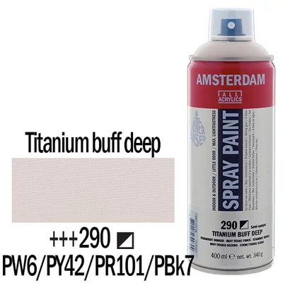 Talens Amsterdam vízbázisú akrilfesték spray, 400 ml - 290, titanium buff deep