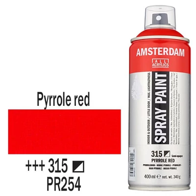 Talens Amsterdam vízbázisú akrilfesték spray, 400 ml - 315, pyrrole red