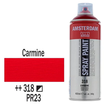 Talens Amsterdam vízbázisú akrilfesték spray, 400 ml - 318, carmine