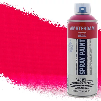 Talens Amsterdam vízbázisú akrilfesték spray, 400 ml - 348, permanent red purple