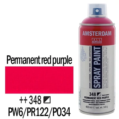 Talens Amsterdam vízbázisú akrilfesték spray, 400 ml - 348, permanent red purple