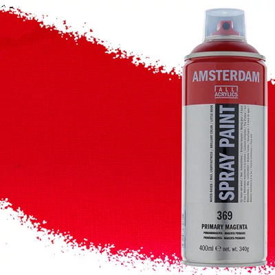 Talens Amsterdam vízbázisú akrilfesték spray, 400 ml - 369, primary magenta