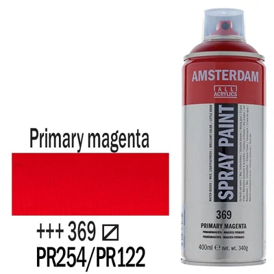 Talens Amsterdam vízbázisú akrilfesték spray, 400 ml - 369, primary magenta