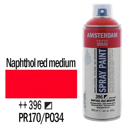 Talens Amsterdam vízbázisú akrilfesték spray, 400 ml - 396, naphthol red medium