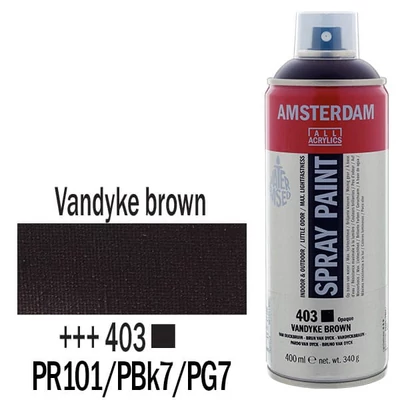 Talens Amsterdam vízbázisú akrilfesték spray, 400 ml - 403, vandyke brown