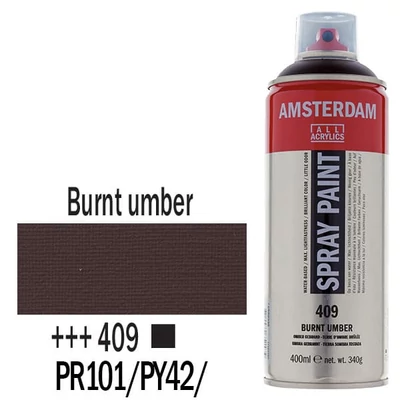 Talens Amsterdam vízbázisú akrilfesték spray, 400 ml - 409, burnt umber