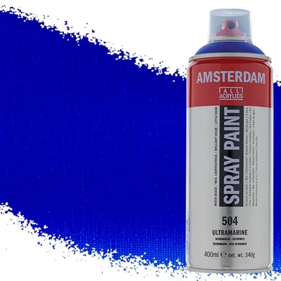 Talens Amsterdam vízbázisú akrilfesték spray, 400 ml - 504, ultramarine