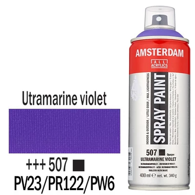 Talens Amsterdam vízbázisú akrilfesték spray, 400 ml - 507, ultramarine violet