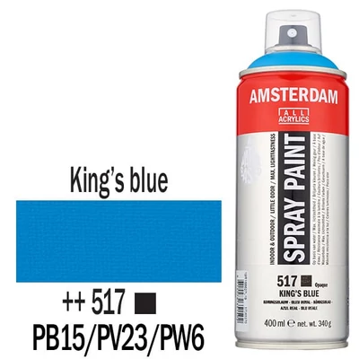 Talens Amsterdam vízbázisú akrilfesték spray, 400 ml - 517, king's blue