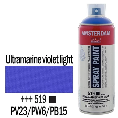 Talens Amsterdam vízbázisú akrilfesték spray, 400 ml - 519, ultramarine violet light