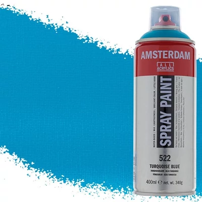 Talens Amsterdam vízbázisú akrilfesték spray, 400 ml - 522, turquise blue