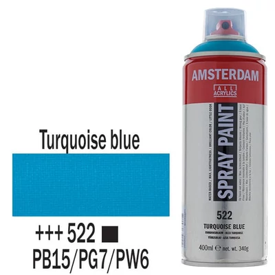 Talens Amsterdam vízbázisú akrilfesték spray, 400 ml - 522, turquise blue
