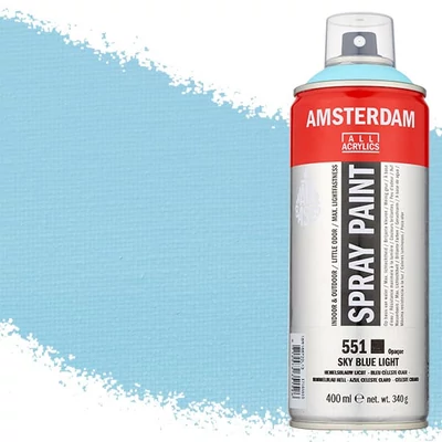 Talens Amsterdam vízbázisú akrilfesték spray, 400 ml - 551, sky blue light