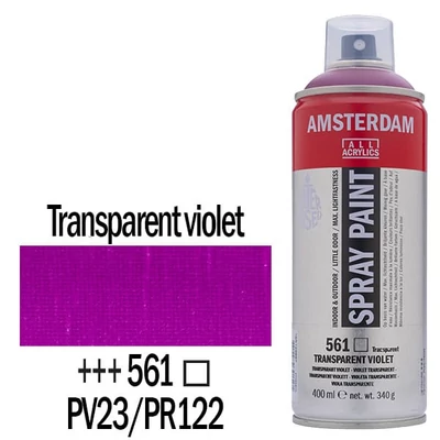 Talens Amsterdam vízbázisú akrilfesték spray, 400 ml - 561, transparent violet
