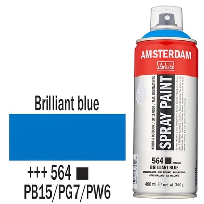 Talens Amsterdam vízbázisú akrilfesték spray, 400 ml - 564, brilliant blue
